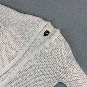GAP Cardigan Womens S Relaxed Mid Thigh Confetti Knit Patch Pockets Long‎ Sleeve